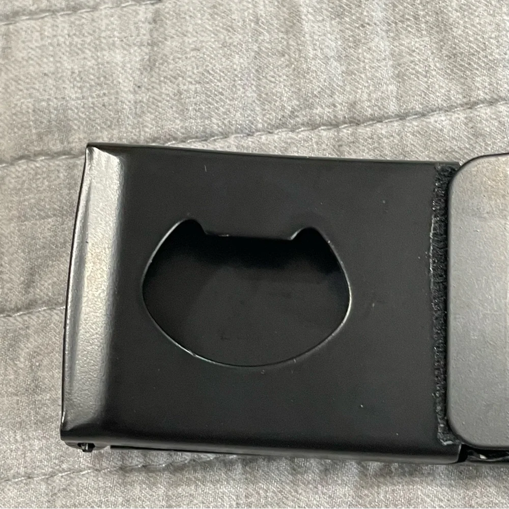 RICK AND MORTY Cell Faces Cinch Belt by Buckle Down Bottle Opener Black Web Men